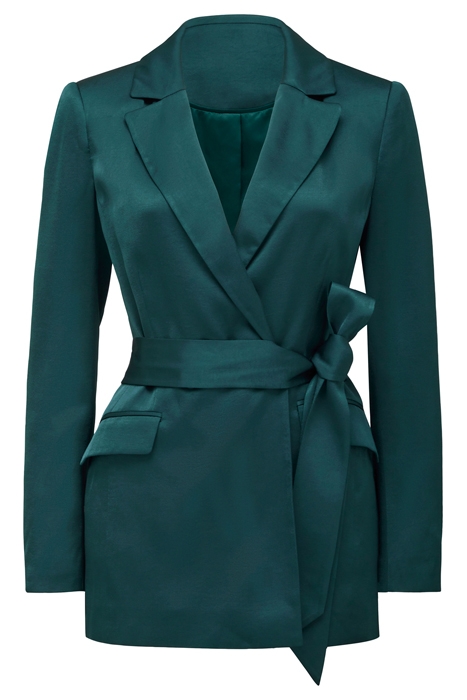 ALORA SATIN TIE CO-ORD BLAZER TEAL 6