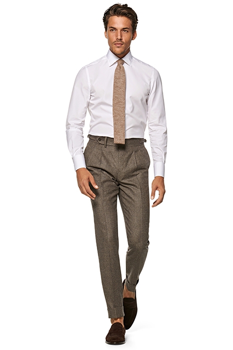 WHITE POPLIN SLIM FIT SHIRT WHITE 3