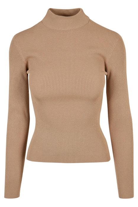 LADIES RIB KNIT TURTELNECK SWEATER UNIONBEIGE 1