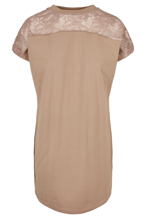 LADIES LACE TEE DRESS SOFTTAUPE 1