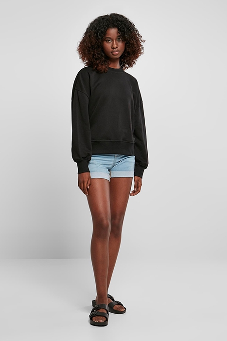 LADIES OVERSIZED RAINBOW CREWNECK BLACK 4