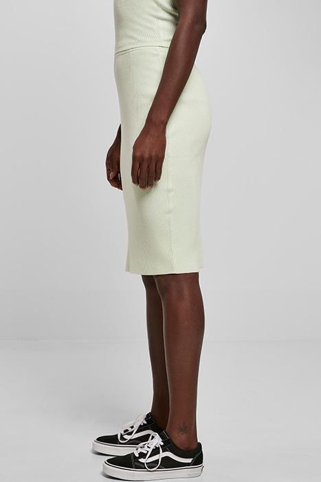 LADIES RIB KNIT MIDI SKIRT LIGHTMINT 5