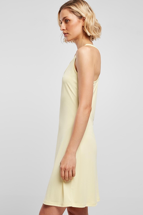 LADIES MODAL SHORT RACER BACK DRESS SOFTYELLOW 6
