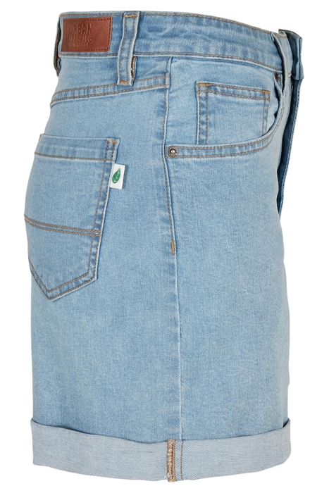 LADIES ORGANIC STRETCH DENIM 5 POCKET SHORTS CLEARBLUE BLEAC 7