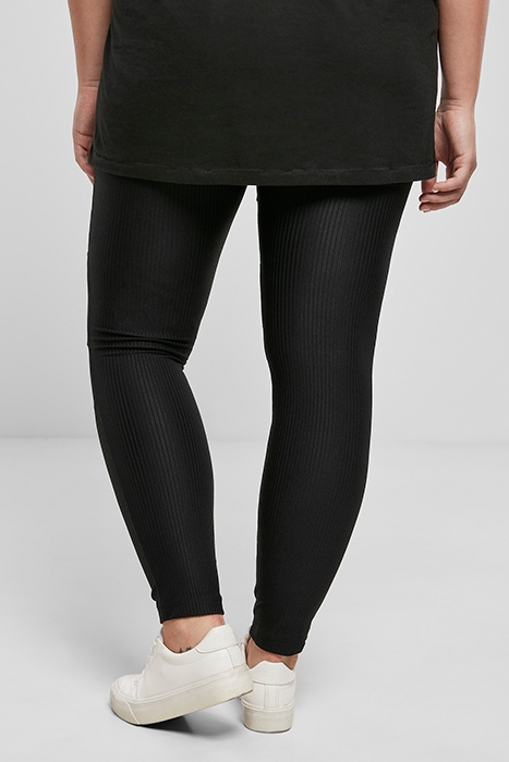 LADIES TECH MESH RIB LEGGINGS BLACK 3