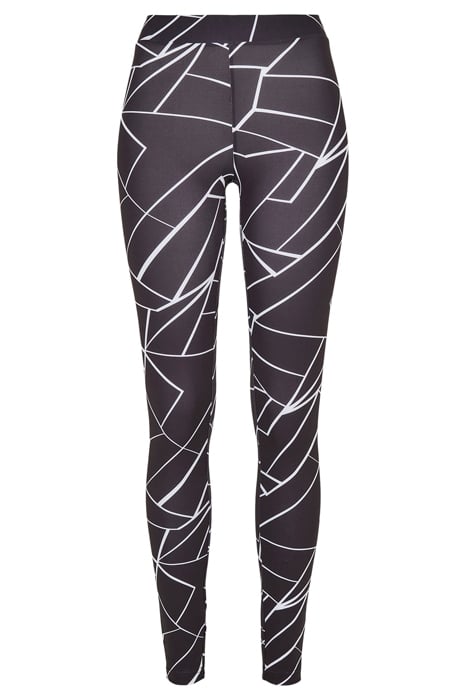 LADIES AOP LEGGINGS GEOMETRIC BLACK 1