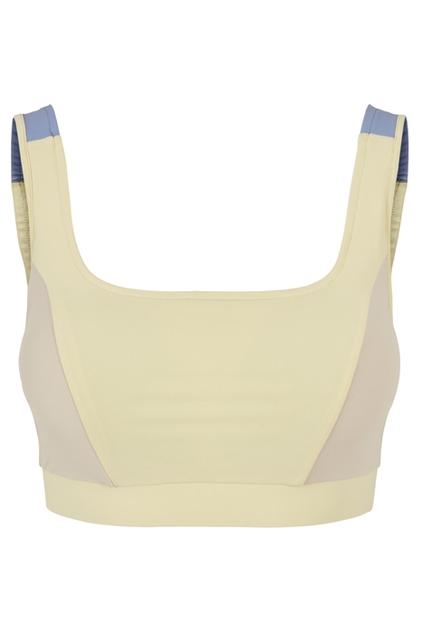 LADIES COLOR BLOCK BRA SOFTYELLOW/SOFTSEAGRASS/VABLUE 1