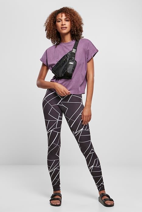 LADIES AOP LEGGINGS GEOMETRIC BLACK 4