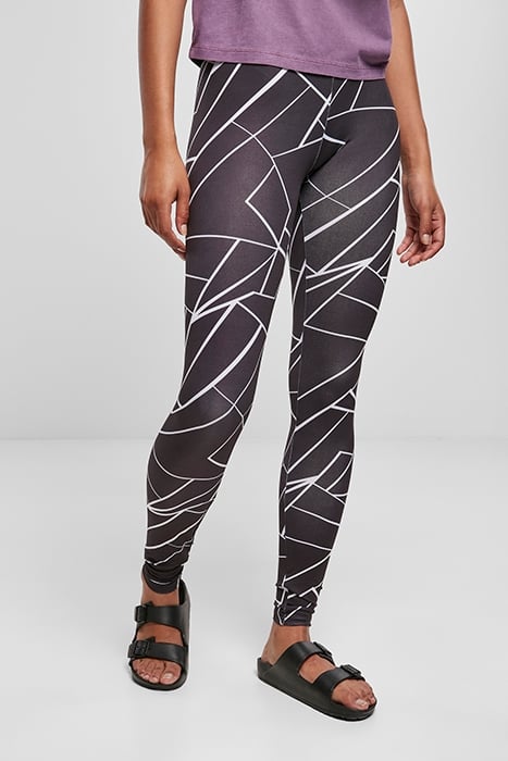 LADIES AOP LEGGINGS GEOMETRIC BLACK 2