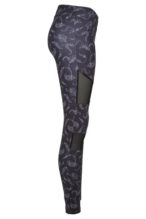 LADIES TECH MESH AOP LEGGINGS BLACKPAISLEY 8