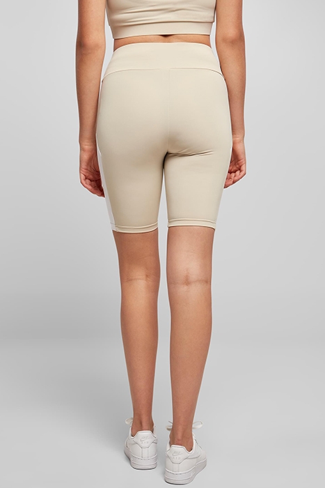 LADIES COLOR BLOCK CYCLE SHORTS SOFTSEAGRASS/WHITE 3