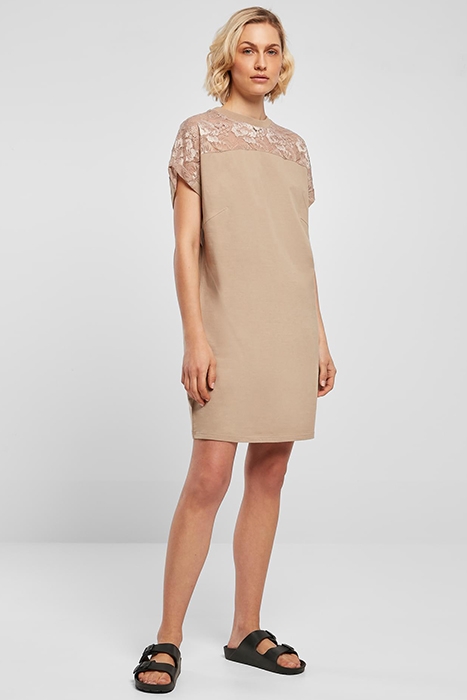 LADIES LACE TEE DRESS SOFTTAUPE 4