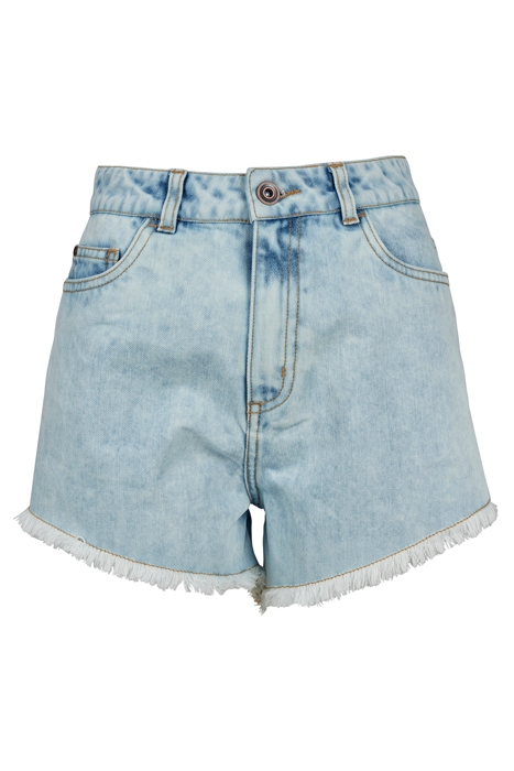 LADIES DENIM HOTPANTS BLUE BLEACHED 1