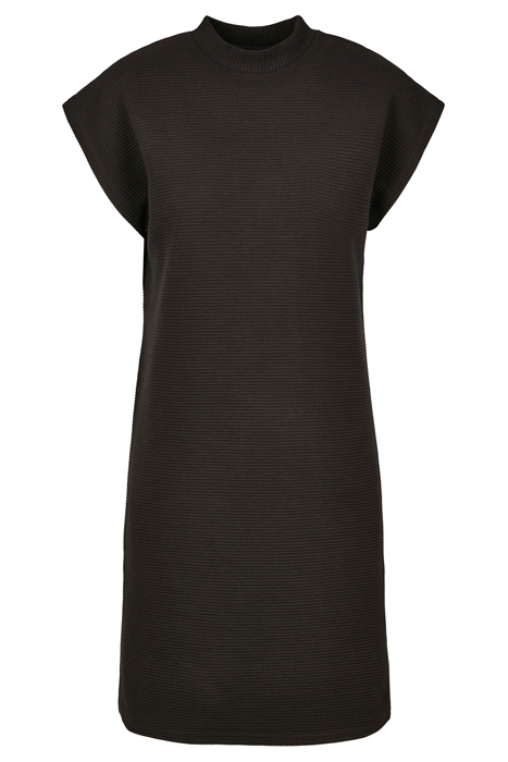 LADIES NAPS TERRY EXTENDED SHOULDER DRESS BLACK 1