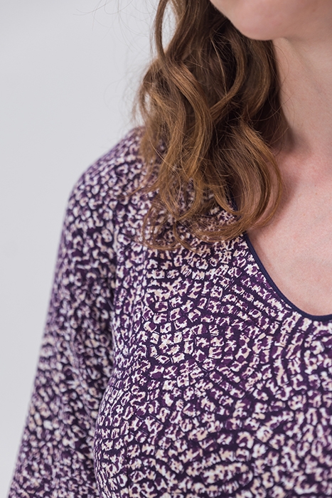 A-LIJN JURK MET PRINT PLUM CASPIA 3