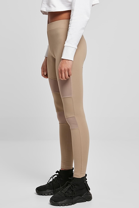 LADIES TECH MESH LEGGINGS SOFTTAUPE 6