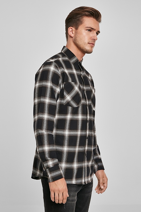 CHECKED FLANELL SHIRT 6 BLACK/WHITE 7