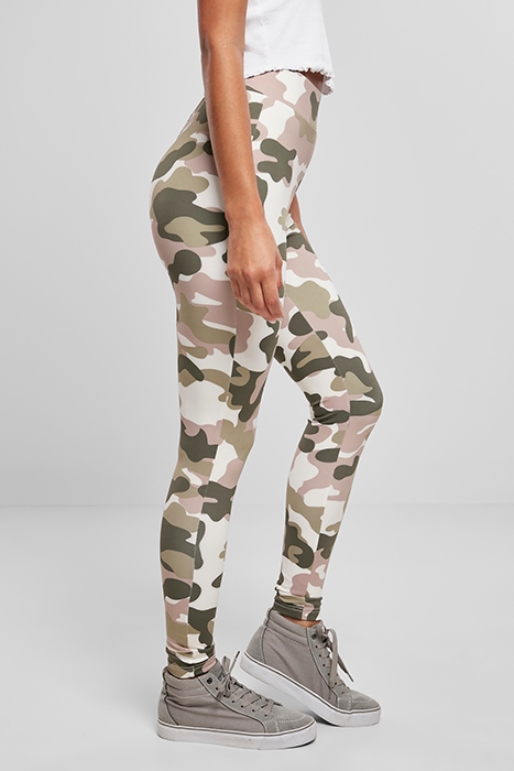 LADIES HIGH WAIST CAMO TECH LEGGINGS DUSKROSE CAMO 5