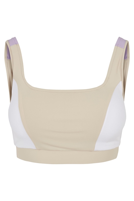 LADIES COLOR BLOCK BRA SOFTSEAGRASS/WHITE/LILAC 1