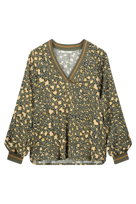 V-NECK TOP FANCY ANIMAL IVY GREEN 1