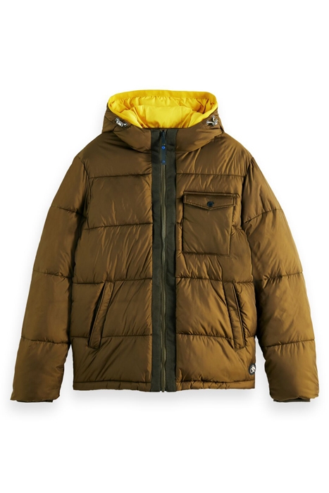 HOODED PUFFER JACKET MILITARY 1