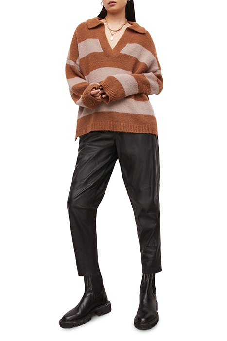 LOU POLO JUMPER GINGER BROWN/PINK 4