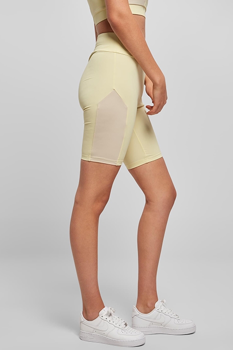 LADIES COLOR BLOCK CYCLE SHORTS SOFTYELLOW/SOFTSEAGRASS 5
