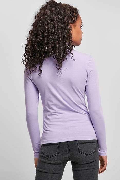 LADIES CUT-OUT TURTLENECK LONGSLEEVE LAVENDER 3