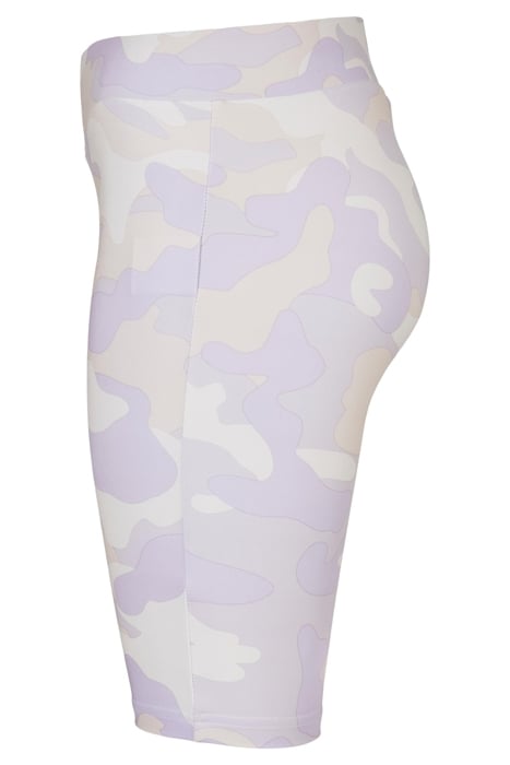 LADIES HIGH WAIST CAMO TECH CYCLE SHORTS LILACCAMO 8