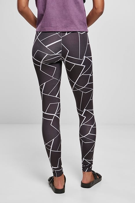 LADIES AOP LEGGINGS GEOMETRIC BLACK 3