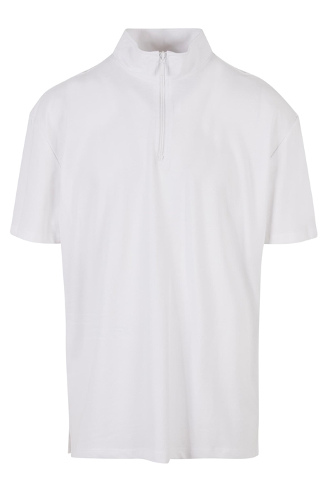 BOXY ZIP PIQUE TEE WHITE 1