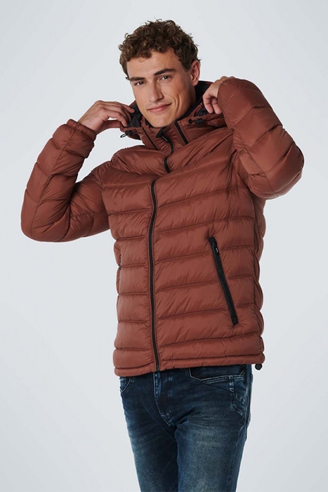 JACKET SHORT FIT HOODED RECYCLED PADDING BRANDY 2