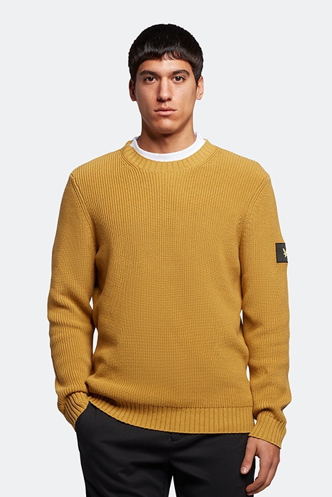 RIBBED CREW NECK ARROWWOOD/LACQUER 1