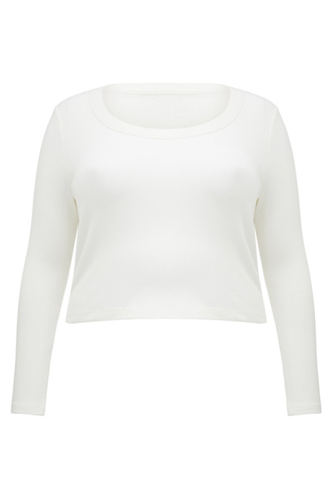 SIENNA CURVE SCOOP NECK LONG SLEEVE PORCELAIN 1