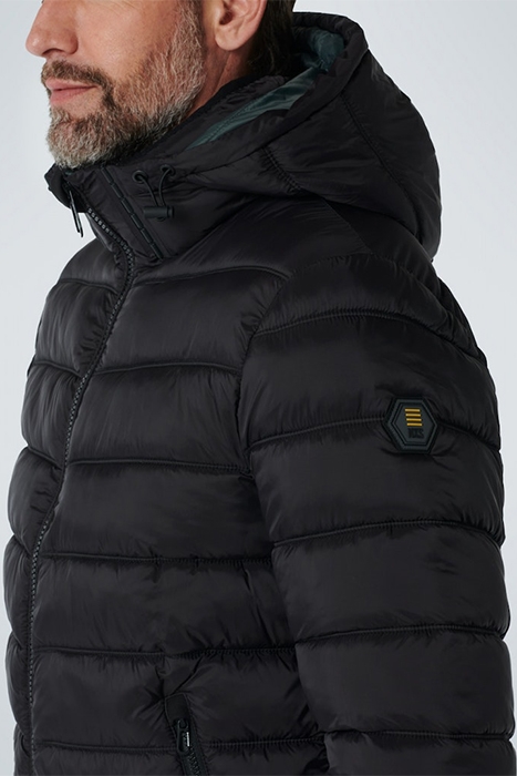 JACKET SHORT FIT HOODED RECYCLED PADDING BLACK 5