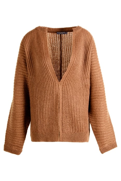 ORANGE CREW NECK CARDIGAN 1