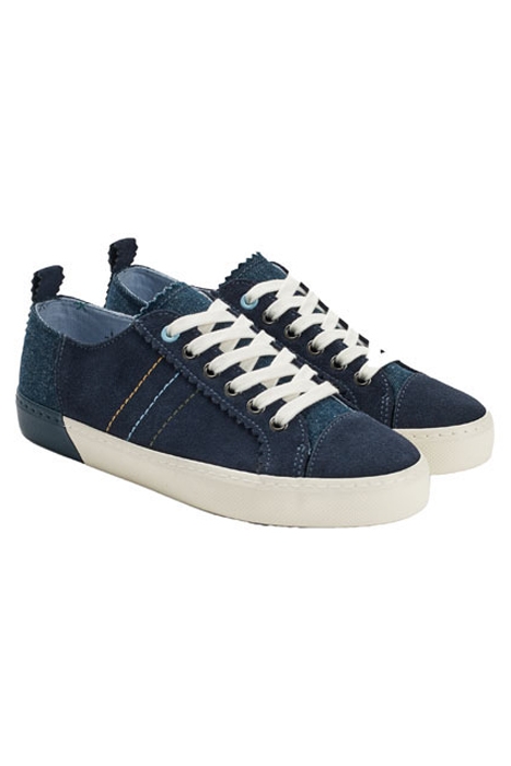 BAILEY SUEDE LACE UP TRAINERS NAVY 2