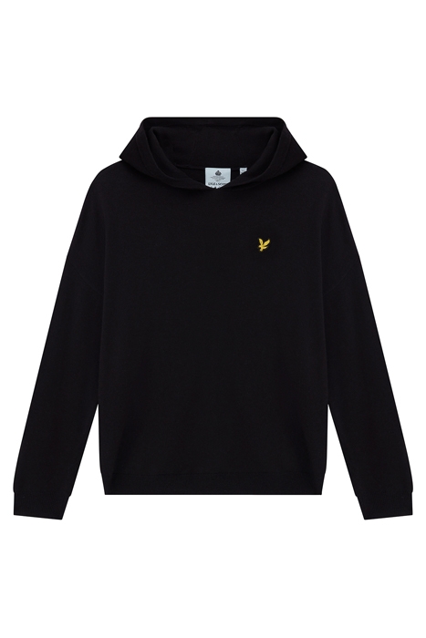 KNITTED HOODIE JET BLACK 5