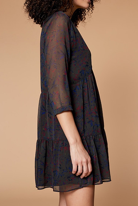 RISOTA - KHAKI LEAF PRINT DRESS 4