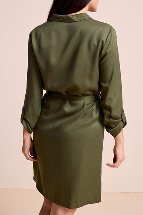 RIOKO - KHAKI LYOCELL® SHIRT-DRESS 2