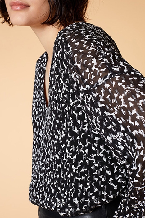 CONNY - BLACK BLOUSE WITH SPARKLE PRINT 5