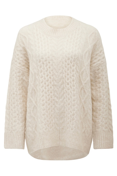 MAGGIE TEXTURE CABLE KNIT JUMPER CREAM 1