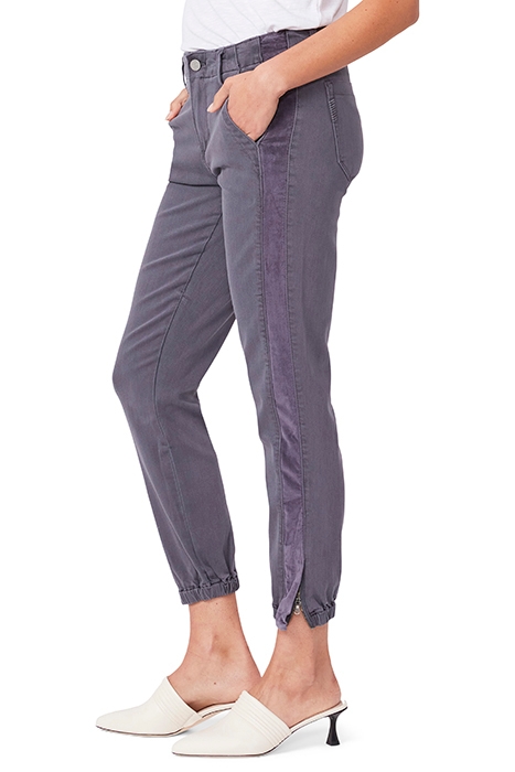 MAYSLIE JOGGER VELVET INSET VINTAGE PEARL GREY 3