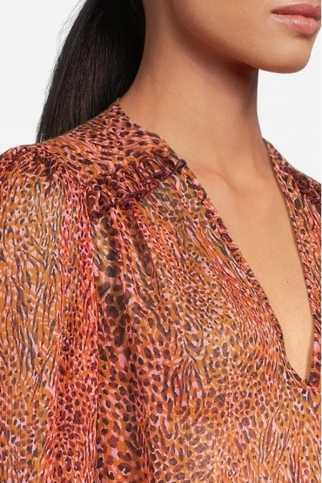 CASSIA BLUSA CREPONNE LUREX ST PINK/BLACK MULTI-COLOUR 4