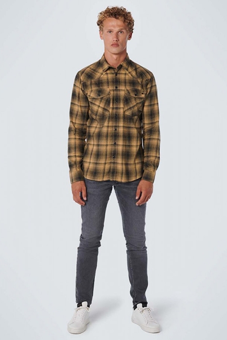 SHIRT BUTTON CLOSURE CHECK RESPONSIBLE CHOICE FUDGE 4