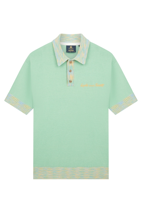 SPACE DYE TRIM KNITTED POLO MOLLY'S GREEN 5