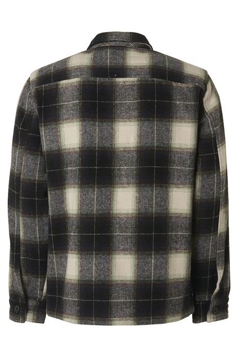 OVERSHIRT ZIPPER CLOSURE CHECK CARBON BLUE 6