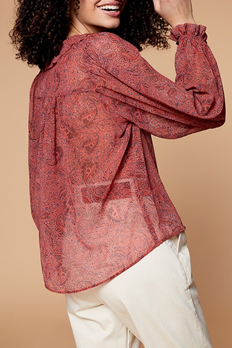 CITY - TERRACOTTA CASHMERE PRINT BLOUSE 5