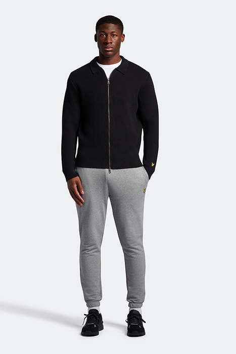 MILANO KNIT ZIP THROUGH SHIRT JET BLACK 3