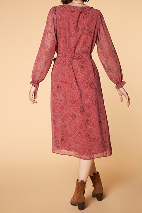 RUBY - TERRACOTTA PAISLEY PRINT MIDI DRESS 2